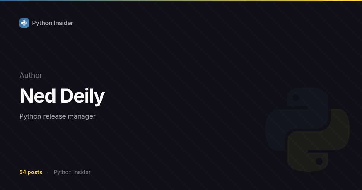 Ned Deily | Python Insider