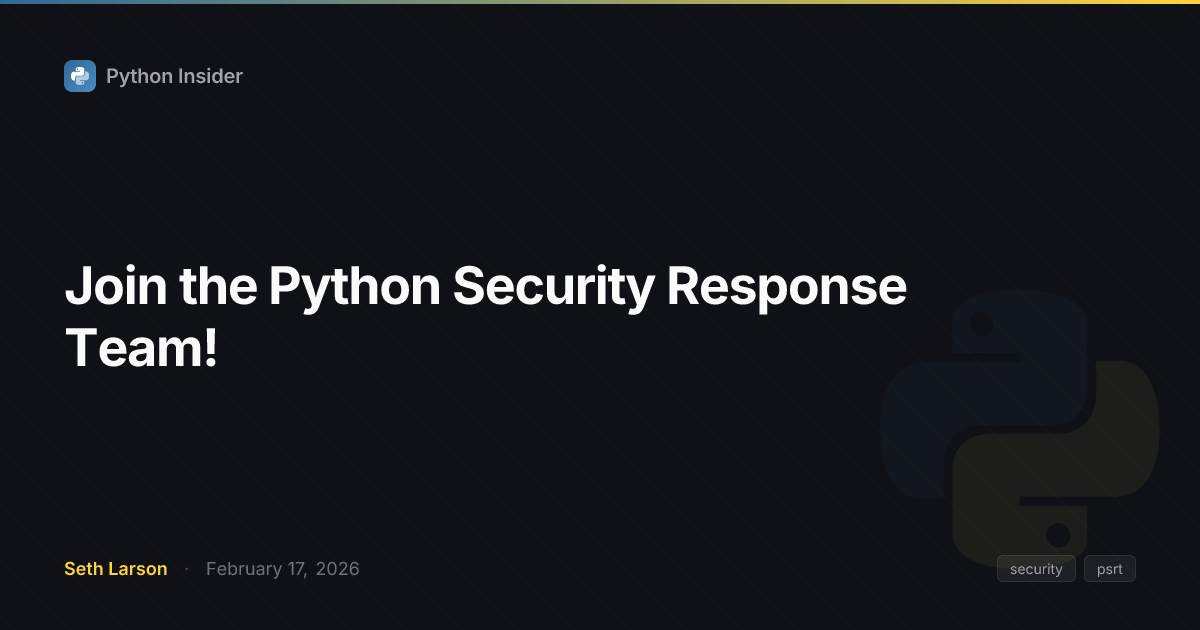 加入Python安全响应团队！